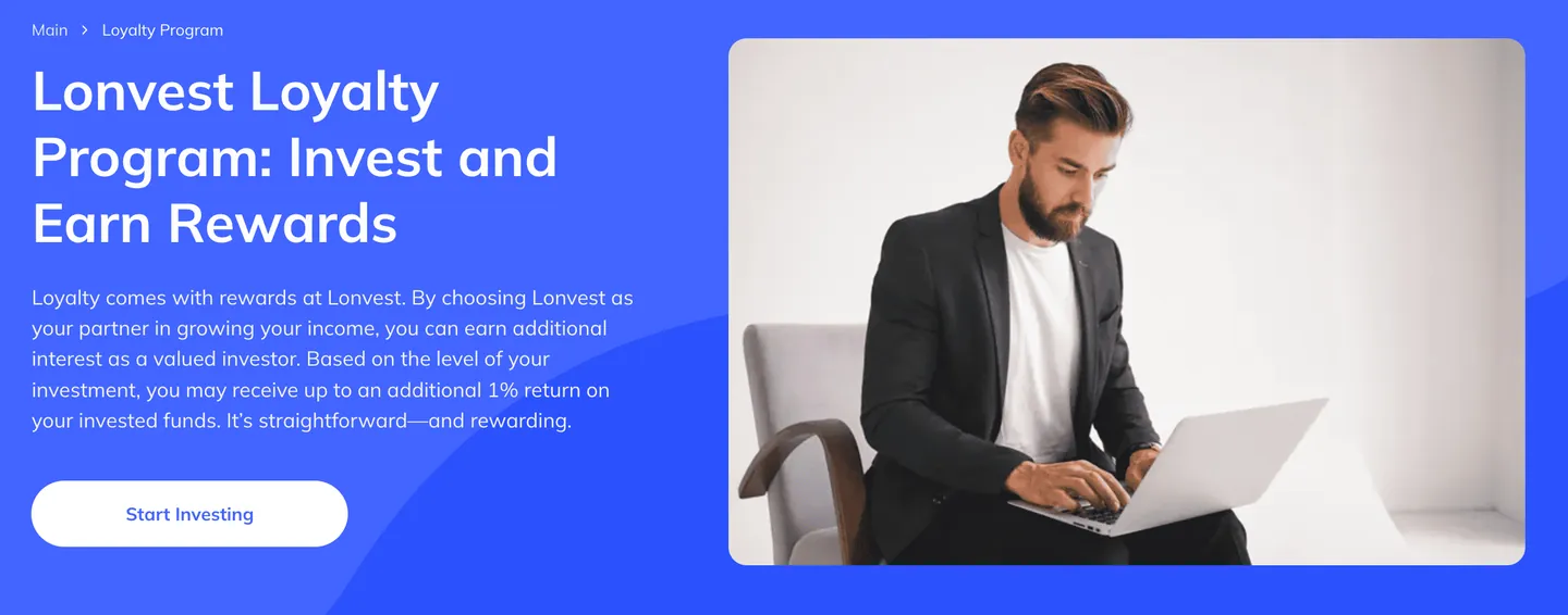 Banner for Lonvest loyalty program