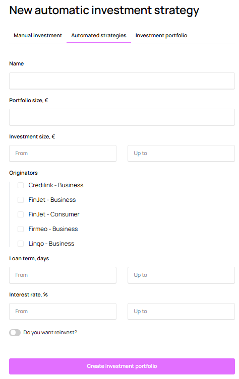 Create an Auto-invest strategy on Hive5