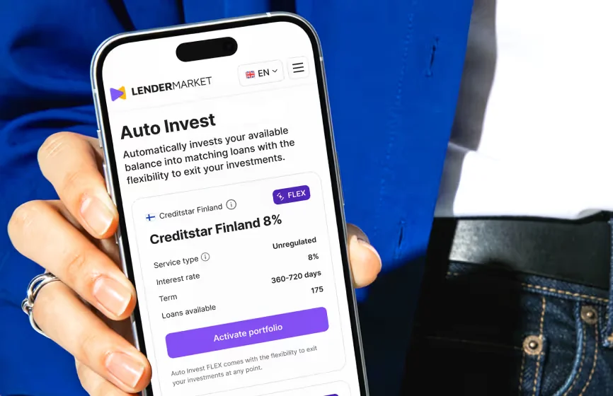 Illustration for the Lendermarket Auto-invest feature on the blog