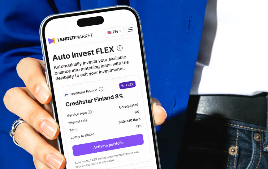 Illustration for the Lendermarket Auto-invest FLEX feature